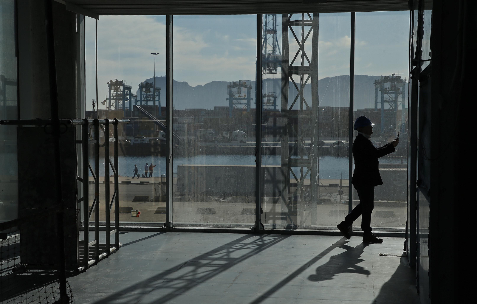 Fotos de la visita a las obras del Centro de Innovación de la UCA del Lago Marítimo en Algeciras