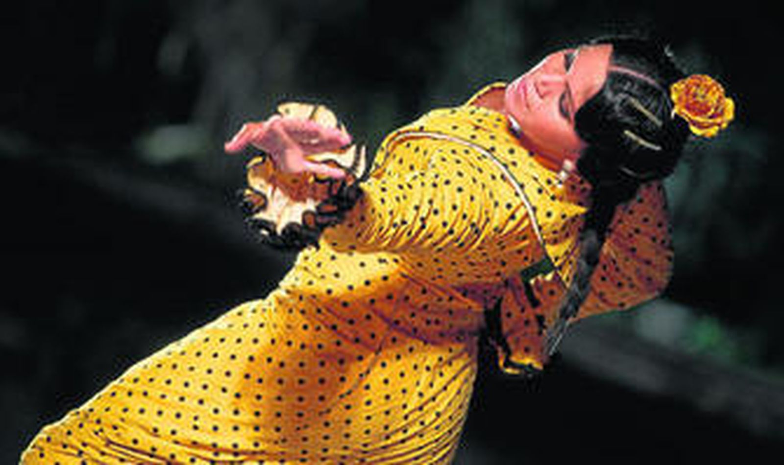 La bailaora María Moreno, durante un momento de su actuación en Los Jueves Flamencos.