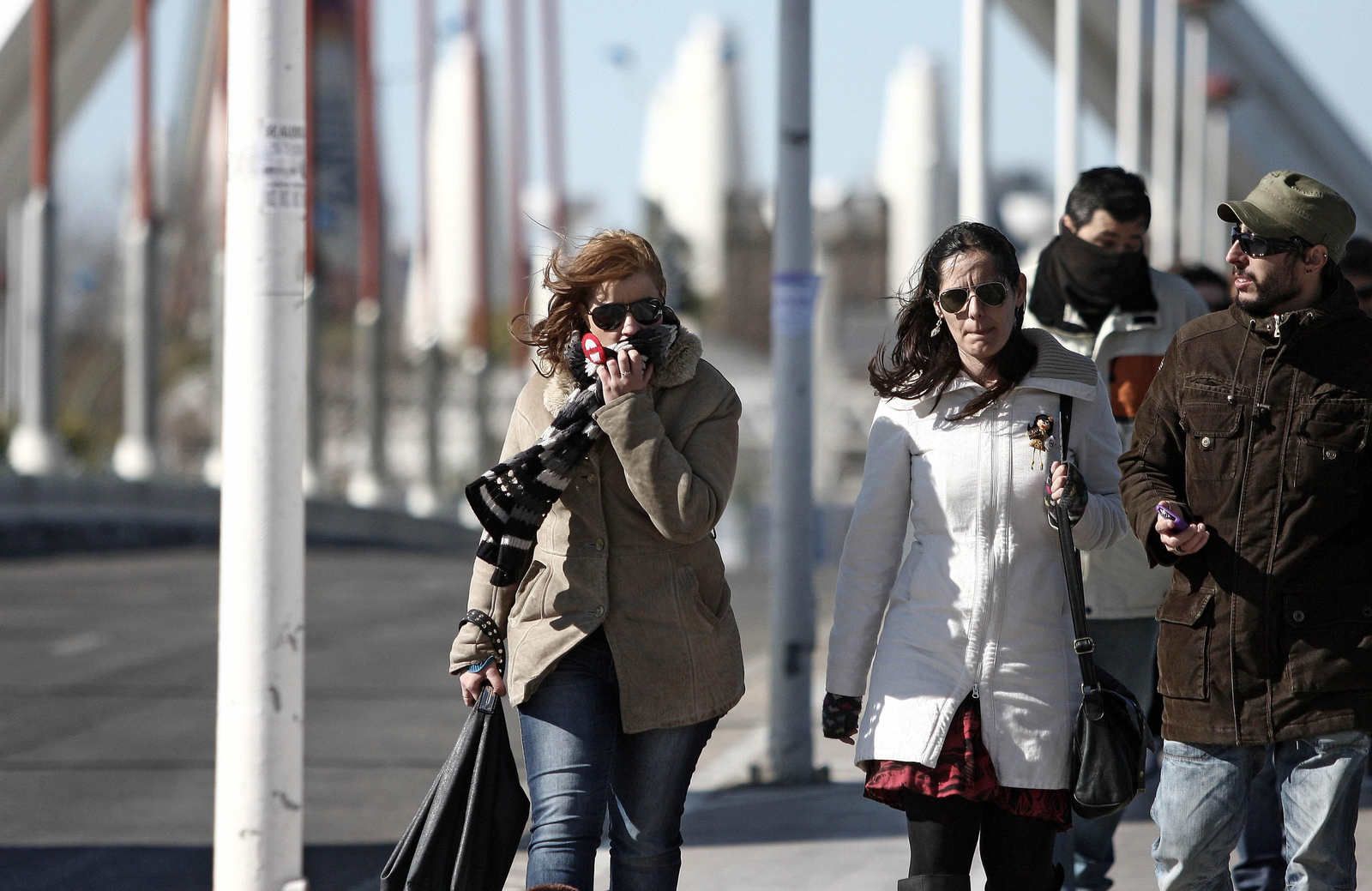 Un día de frío en Sevilla.