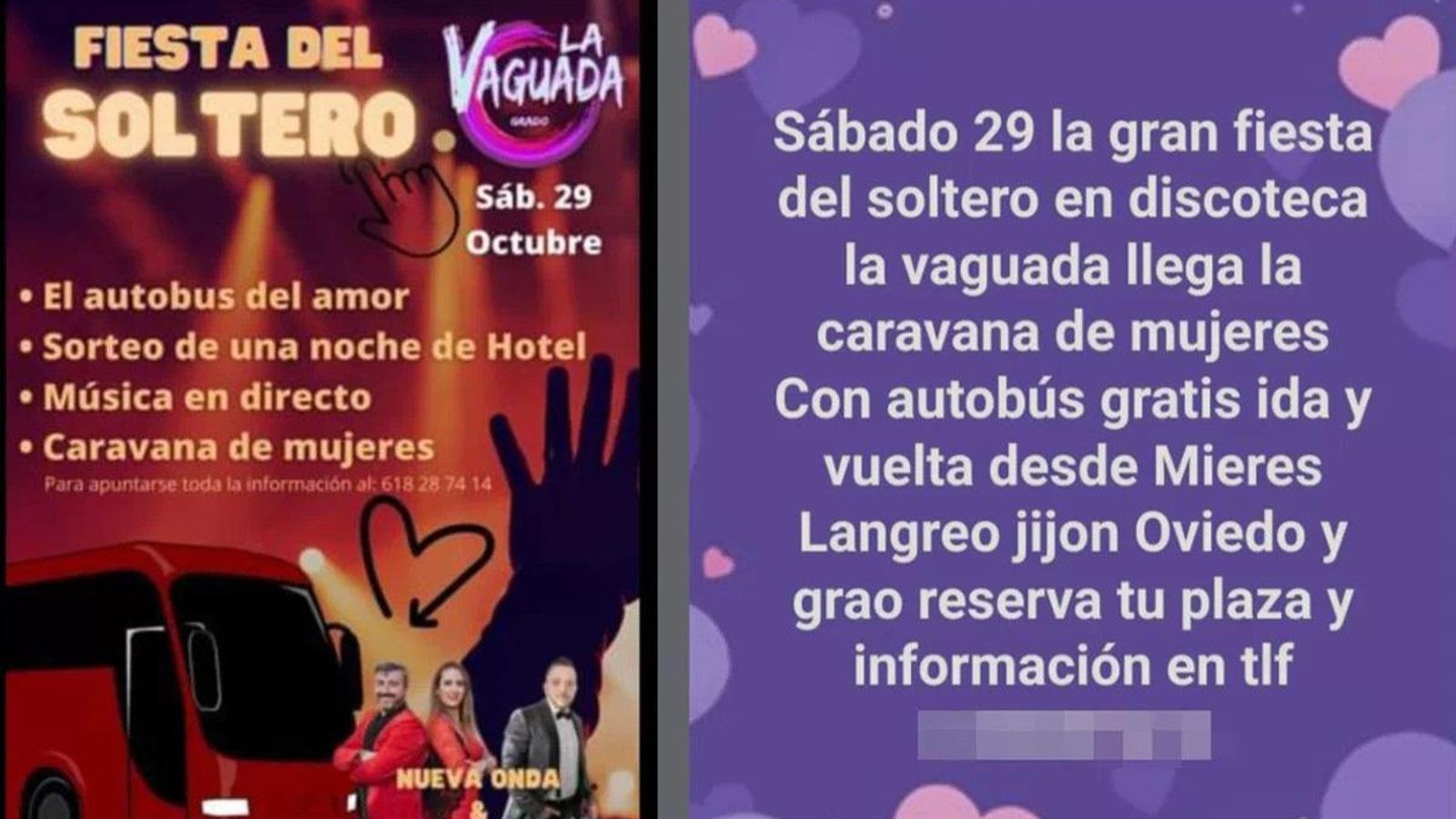 La "caravana de mujeres" de una discoteca.