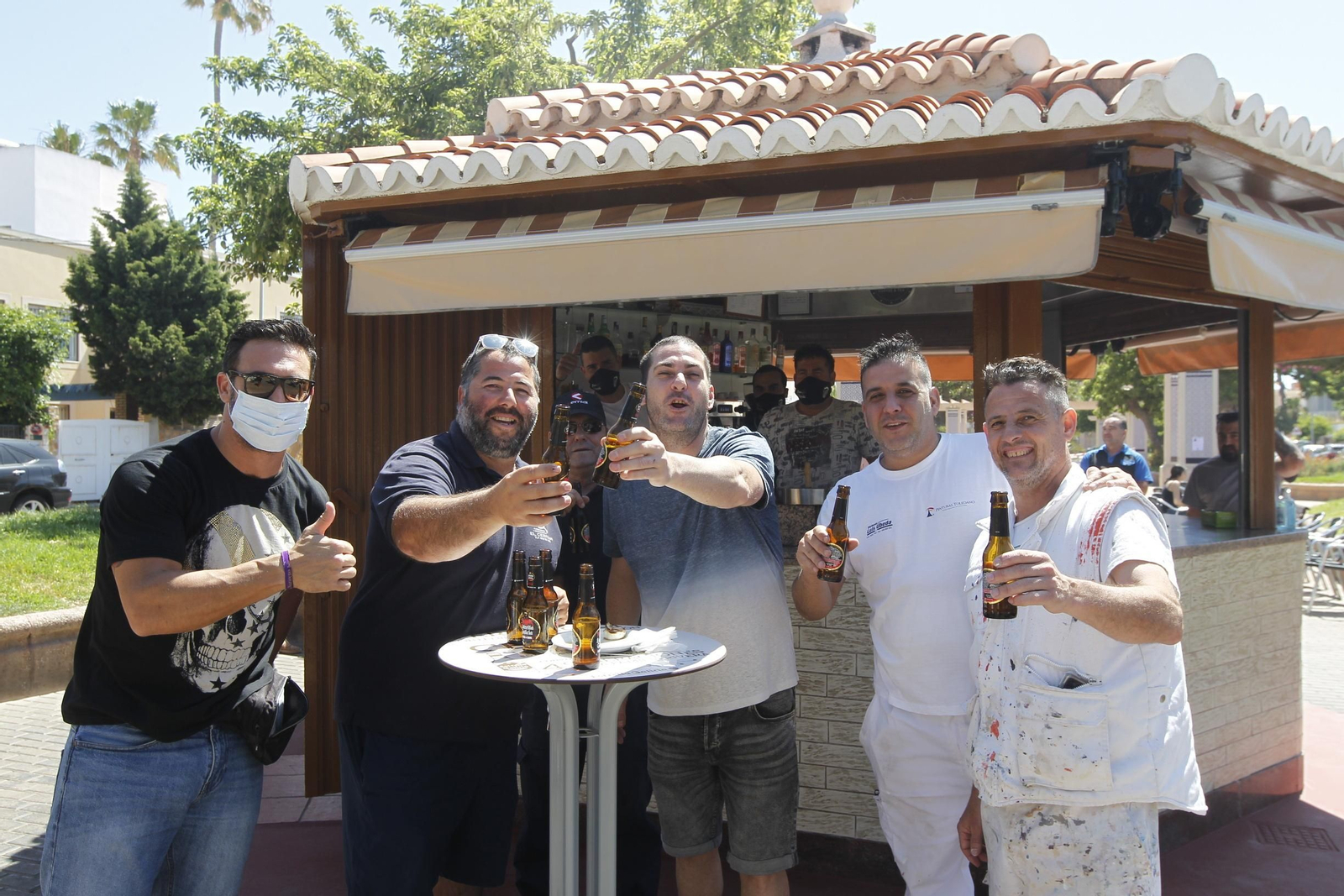 Primer día de apertura de la hostelería en Almería. Coronavirus-COVID-19