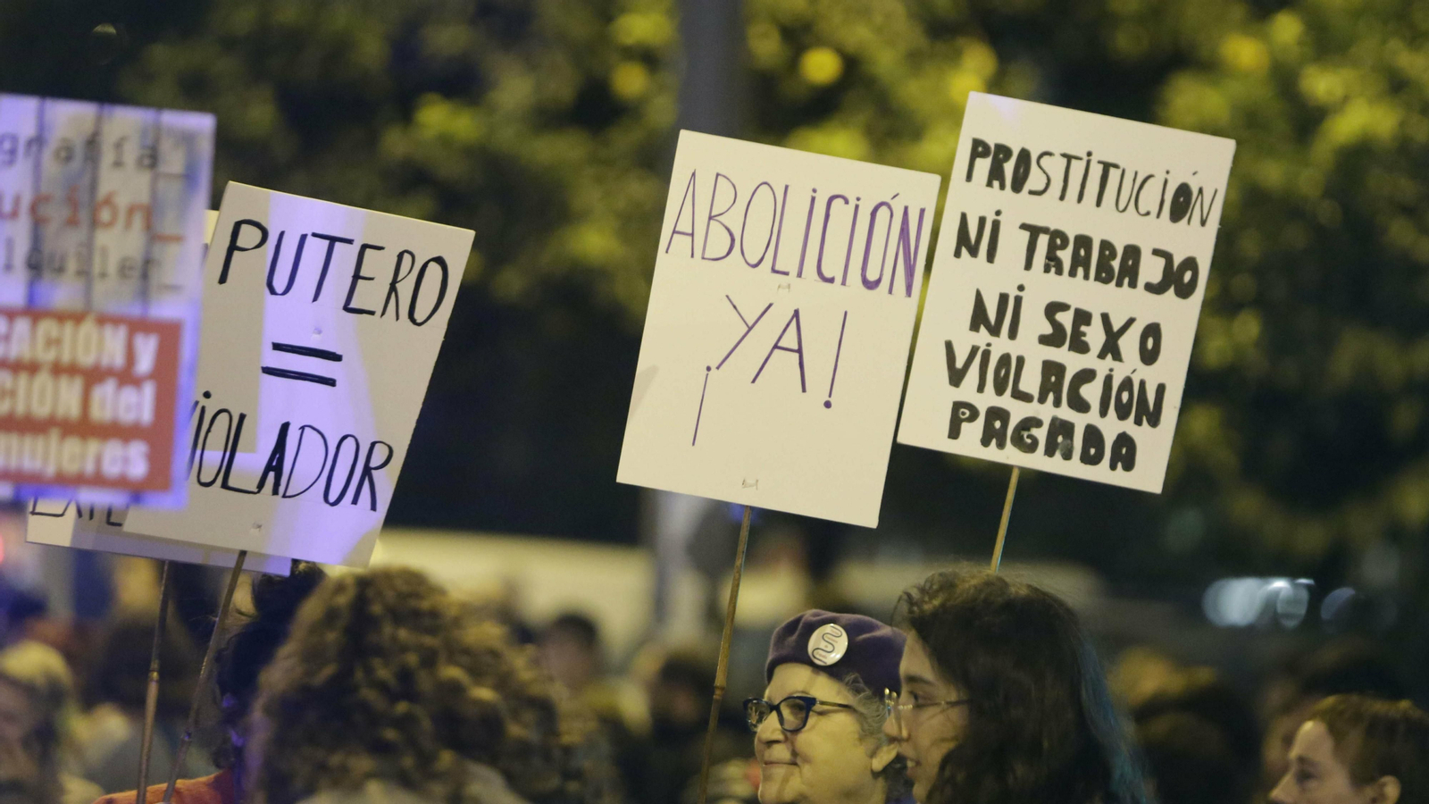 Manifestación feminista contra la violencia de género.