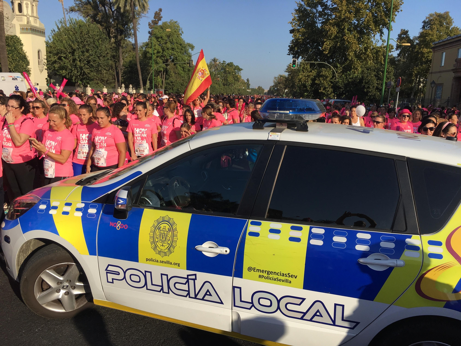 Las corredoras en la salida