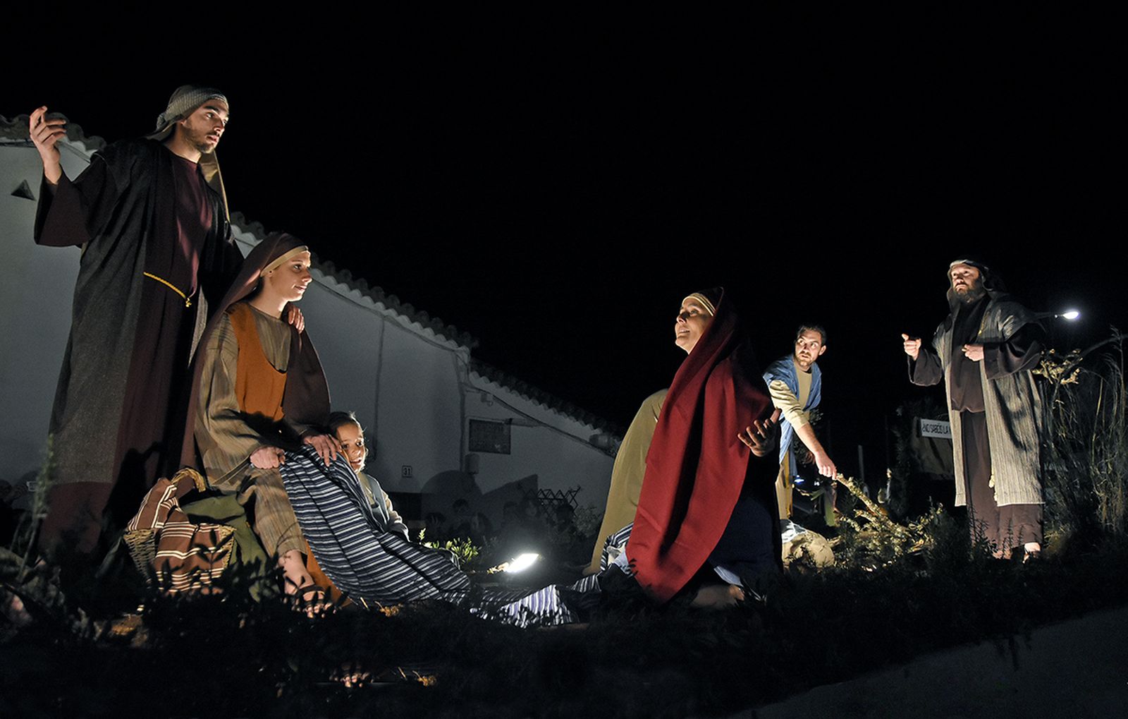 Una de las escenas de la última edición de la cabalgata “inmóvil” de Higuera, en enero de este año.