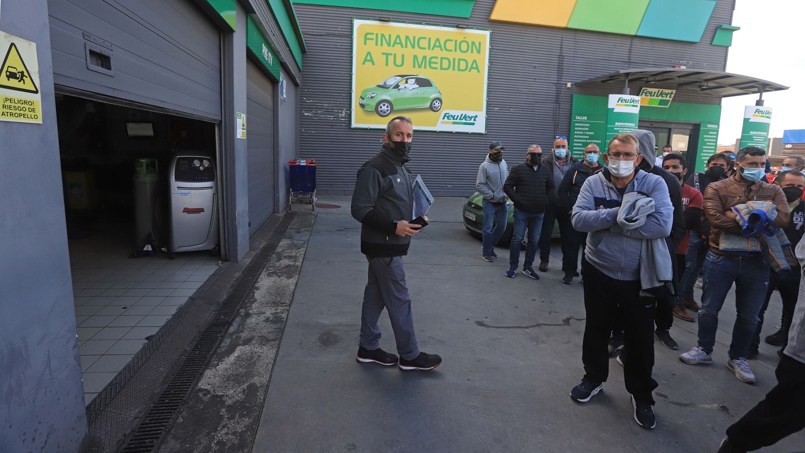 Fotos de los piquetes en el polígono de Palmones
