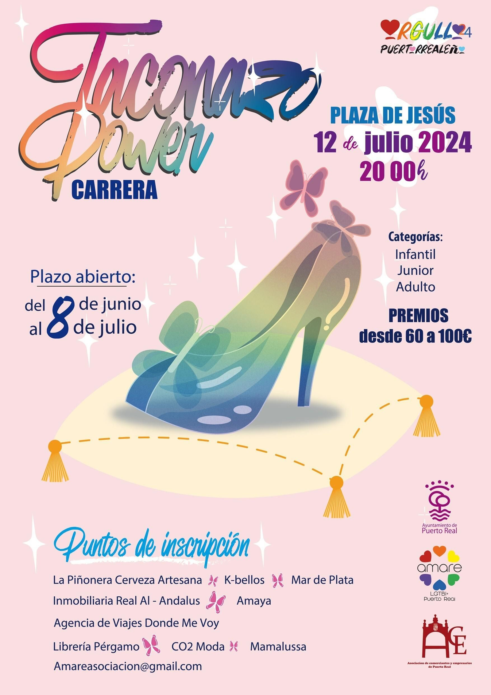 Puerto Real celebrará la 'Taconazo Power', la primera carrera de tacones con motivo del Orgullo Puerto Real celebrará la 'Taconazo Power', la primera carrera de tacones con motivo del Orgullo