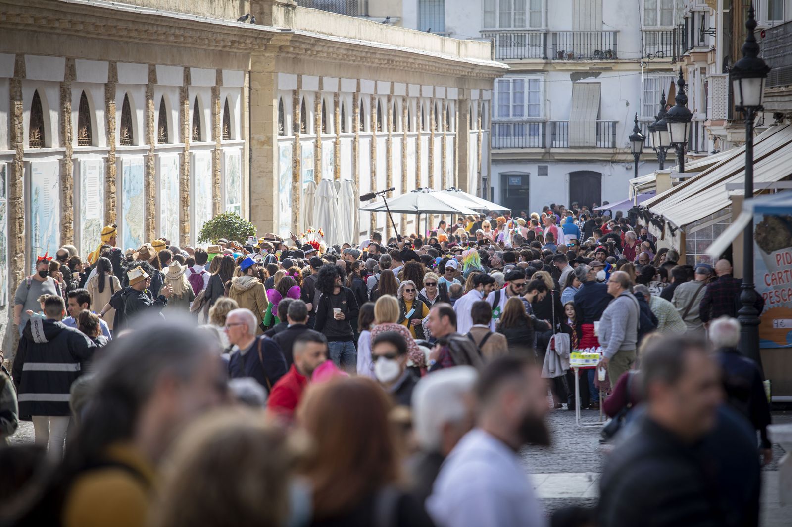 Imágenes del domingo de Carnaval ilegal en Cádiz