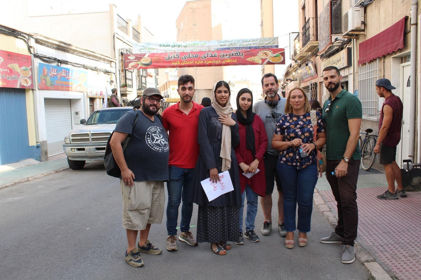 Jesús Luque durante el rodaje de la serie 'La Unidad'.