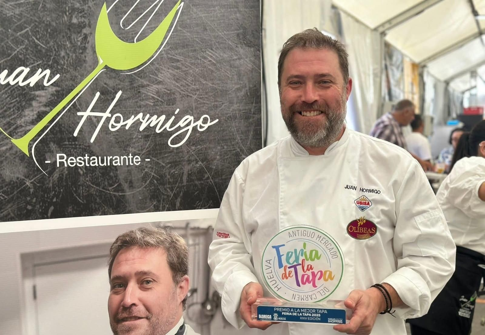Juan Hormigo, ganador de la Feria de la Tapa de Huelva 2025
