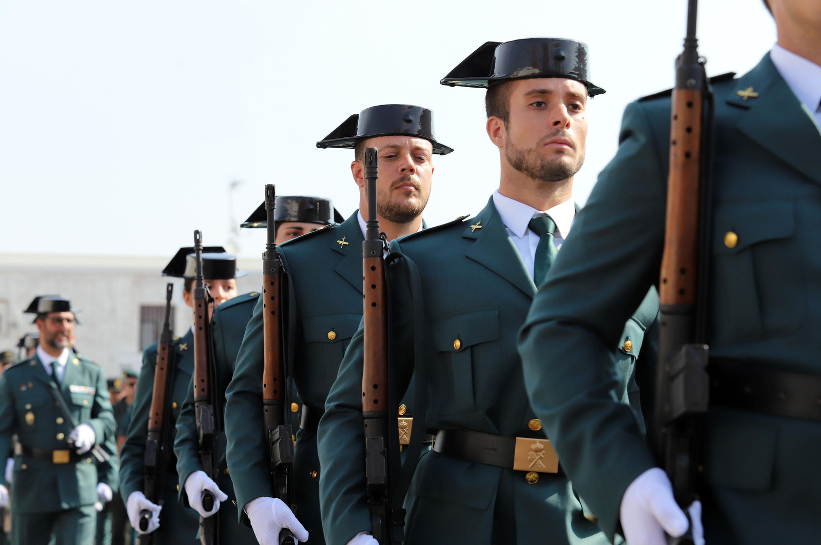 Imágenes de la toma de posesión de Andrés López como coronel jefe de la Comandancia de la Guardia Civil en Huelva
