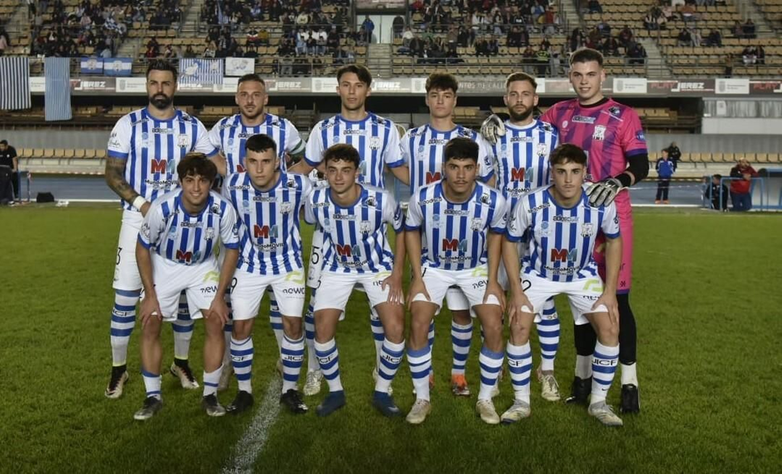 Formación inicial que presentó el Jerez Industrial contra la Roteña en la ida de Copa Andalucía.