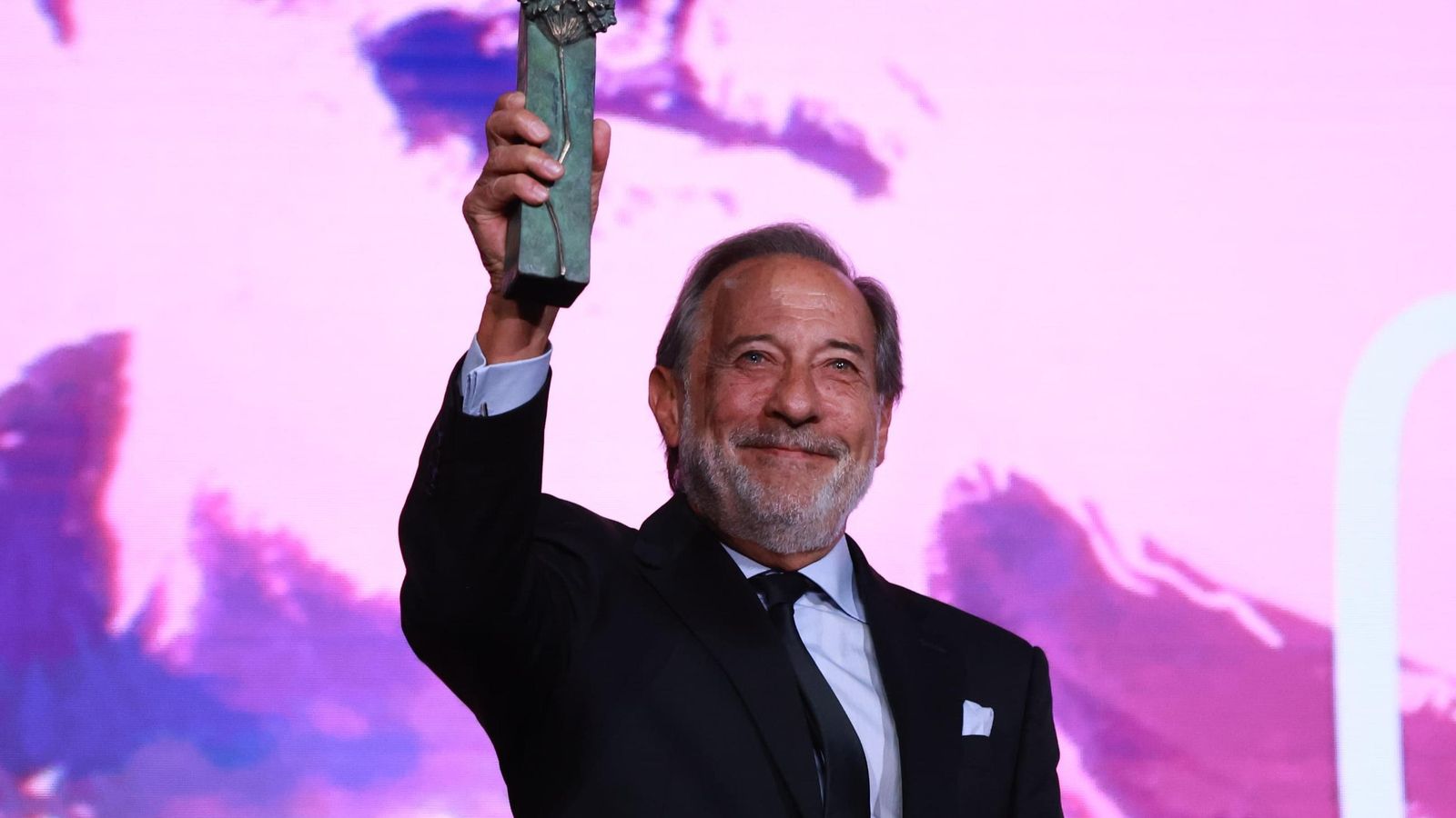 Guillermo Francella recibe el Premio Retrospectiva del Festiva de Málaga.