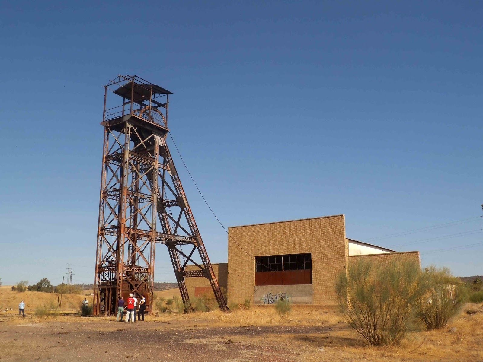 Vista reciente del pozo Belmez, en la localidad homónima.