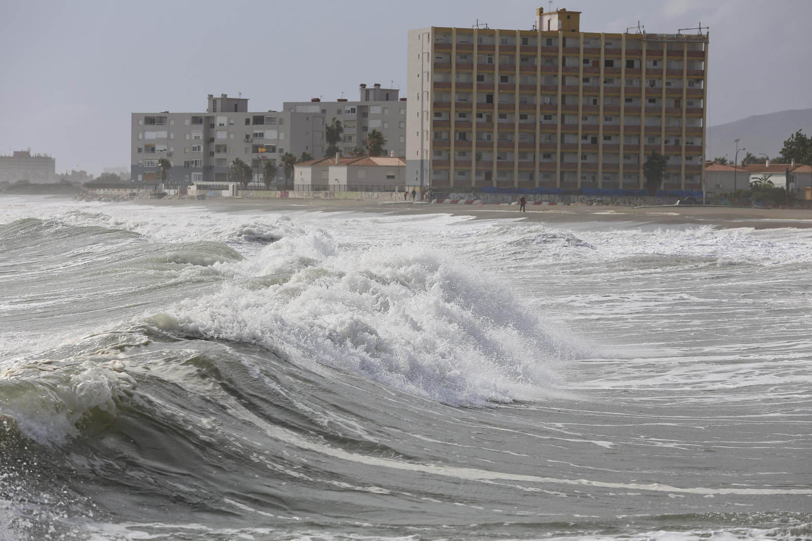 Fotos del temporal de levante en la costa de Málaga