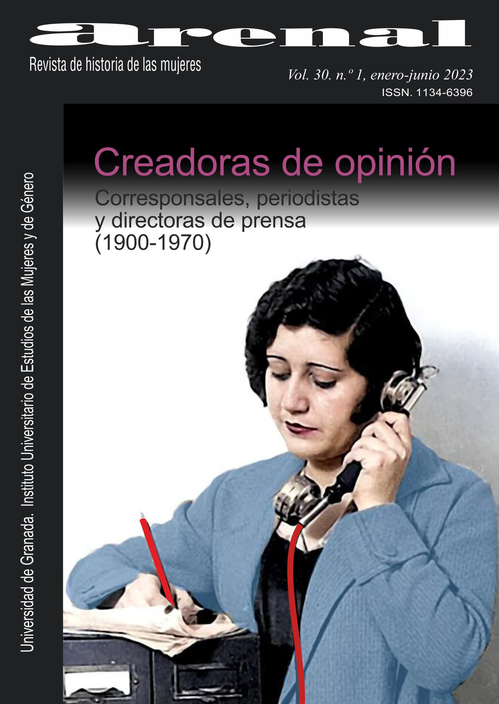 Portada de la revista Arenal. Portada de la revista Arenal.