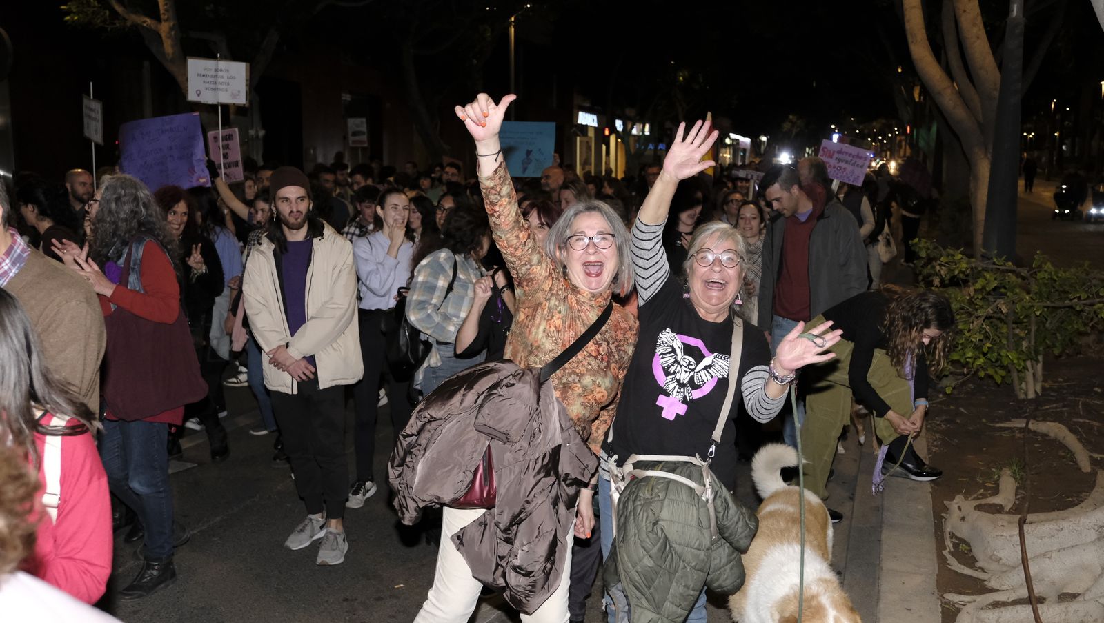 Imágenes de las manifestaciones por el Día de la Mujer en Almería