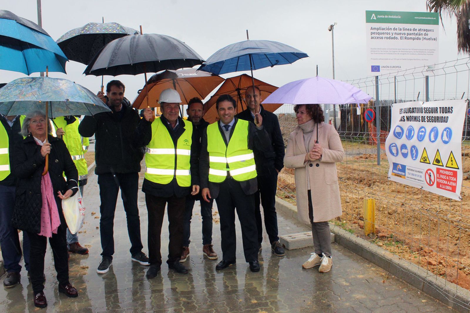 Visita a las obras en el Puerto de El Rompido