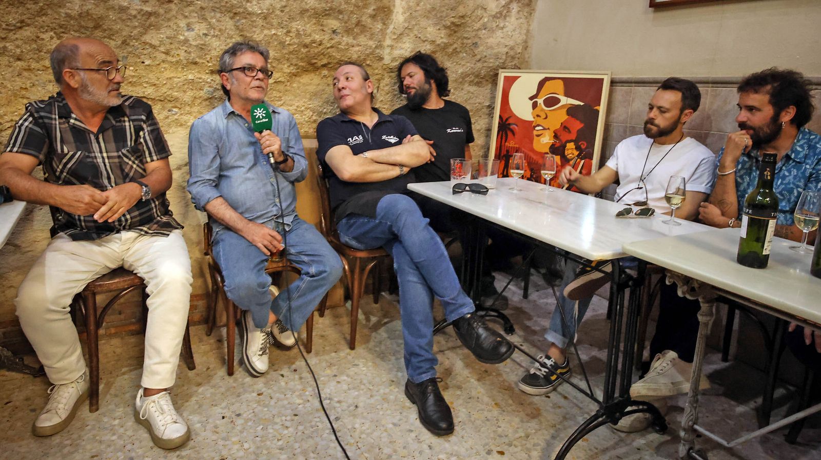 Presentación del cartel de Feria de de la caseta  Canal Sur-la Moderna dedicado a Los Delincuentes