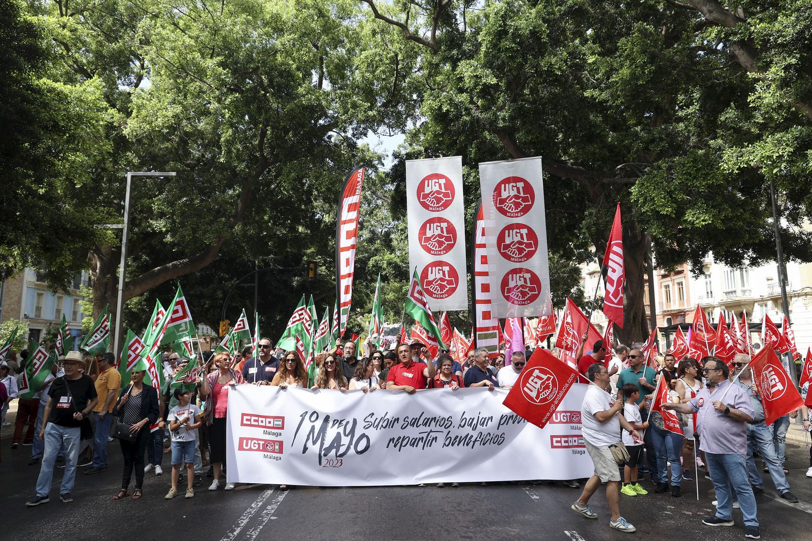 La manifestación del 1º de mayo de Málaga, en fotos