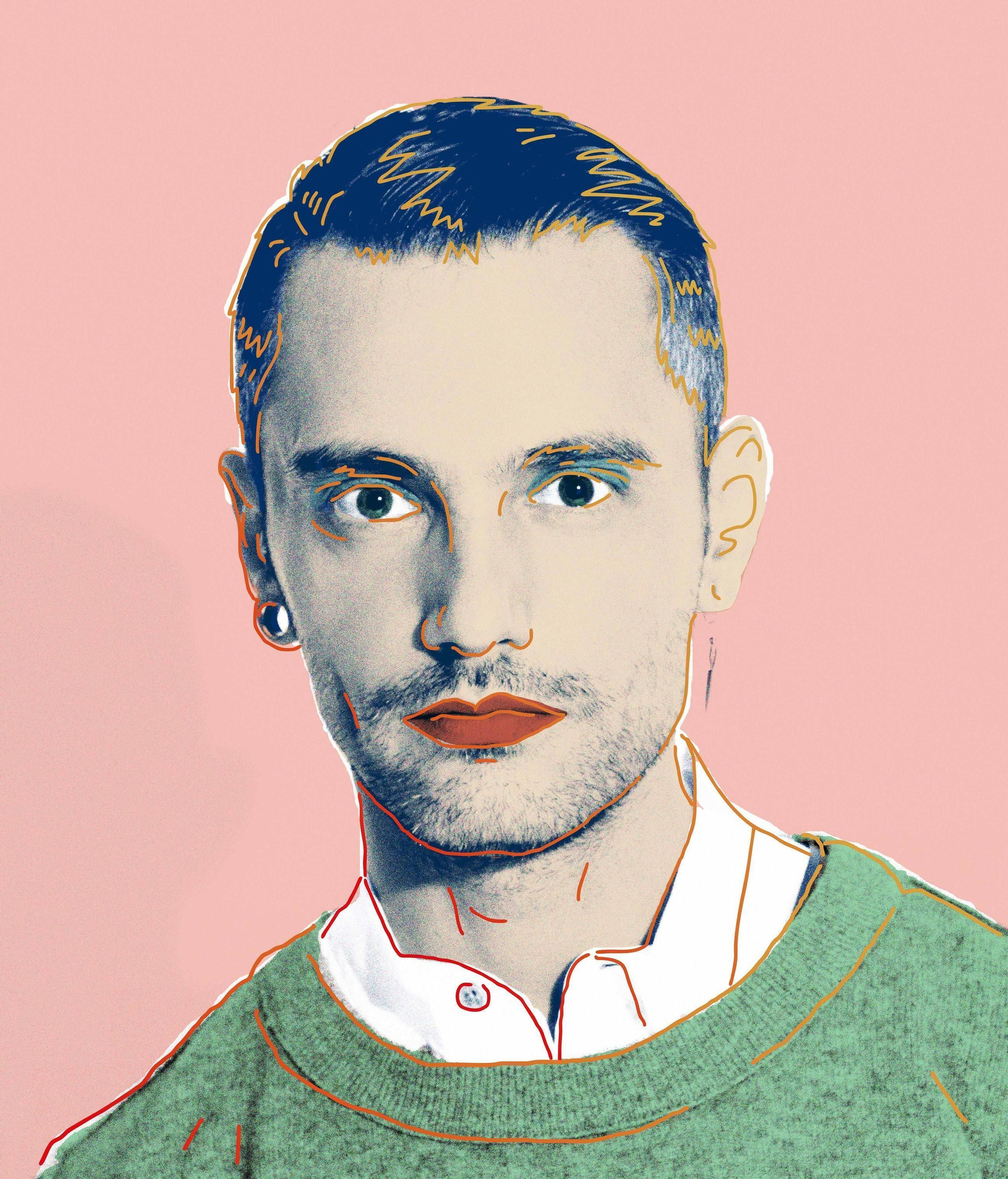 Un autorretrato de David Delfín.