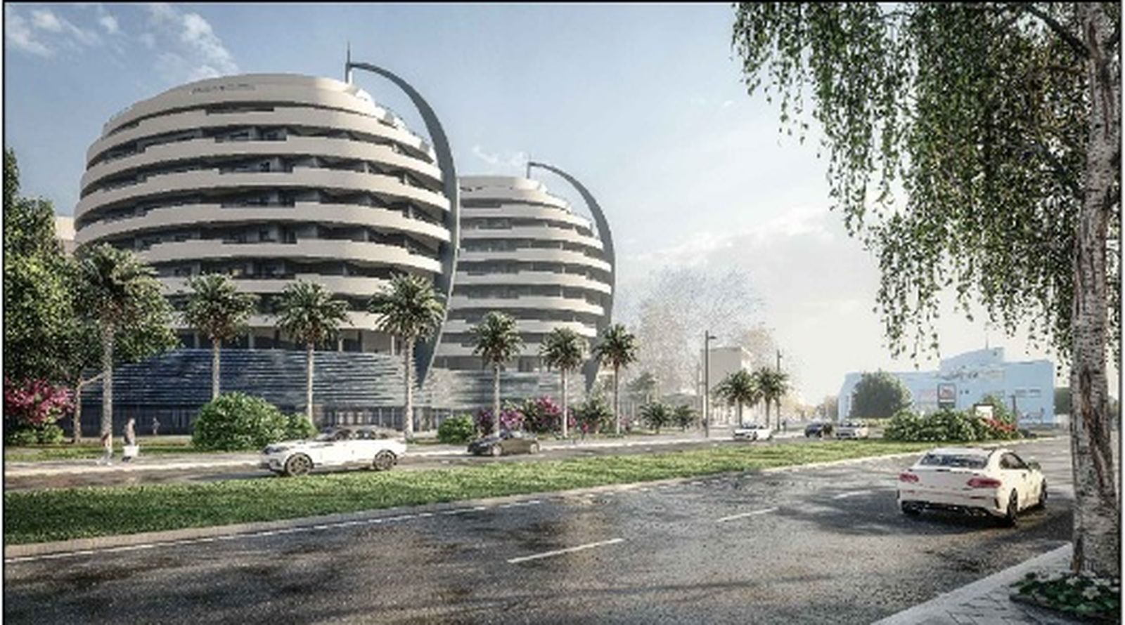 Recreación de las torres.