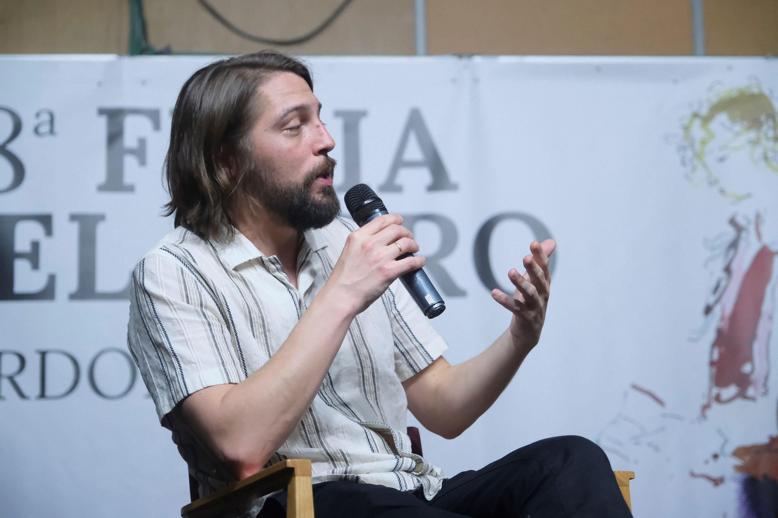 Juan Soto Ivars, durante su participación en la Feria del Libro de Córdoba.