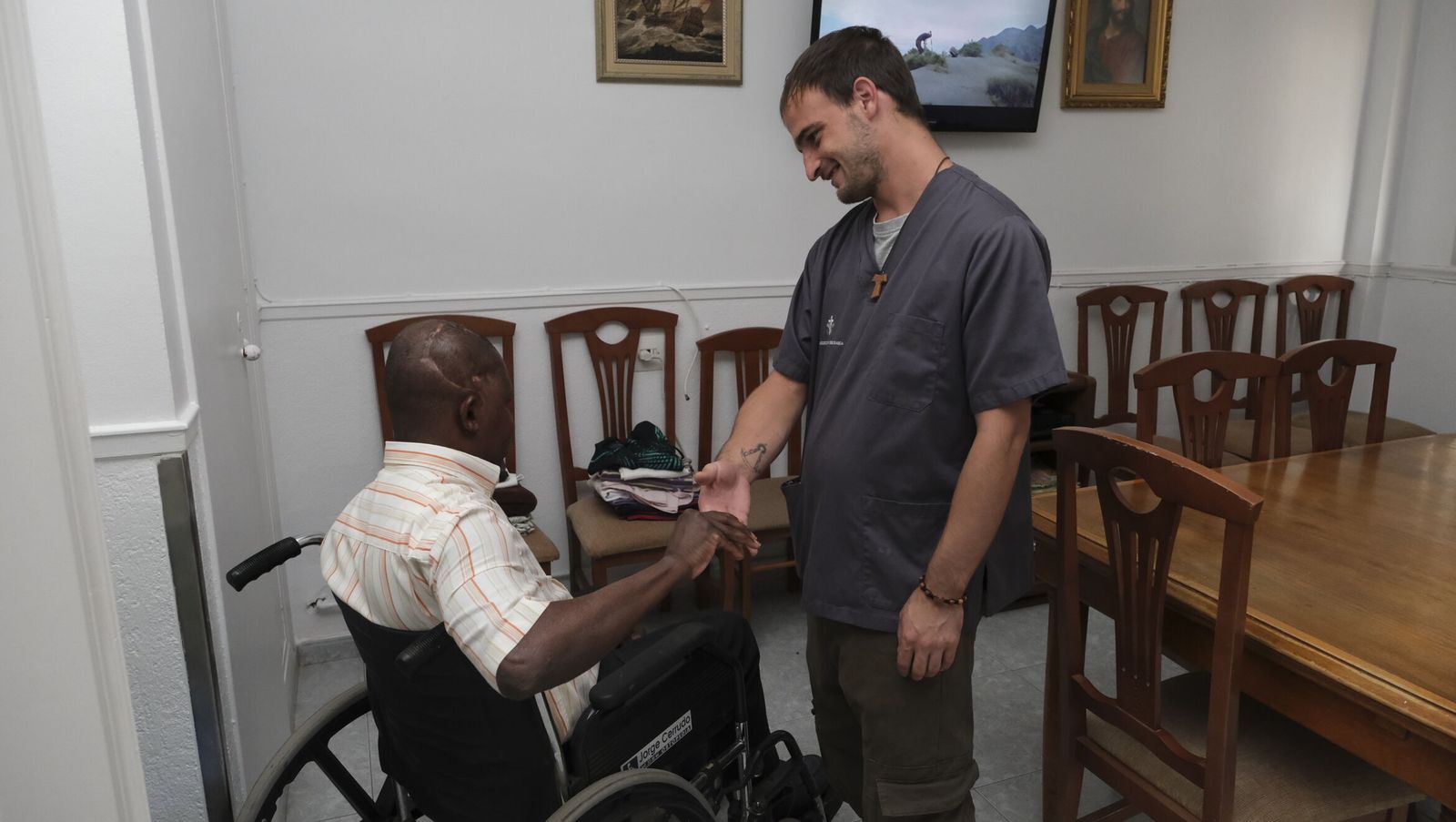 Uno de los usuarios atendidos en la Casa Nazaret