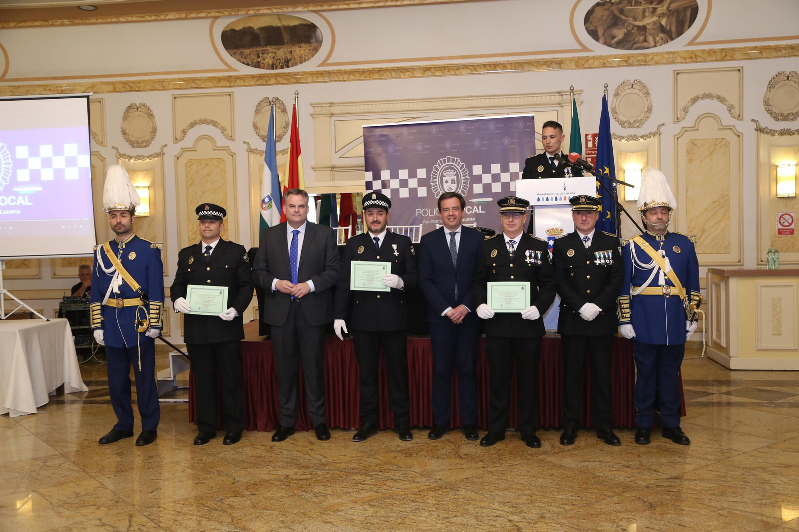 La celebración de San Jorge, patrón de la Policía Local de Lucena, en imágenes