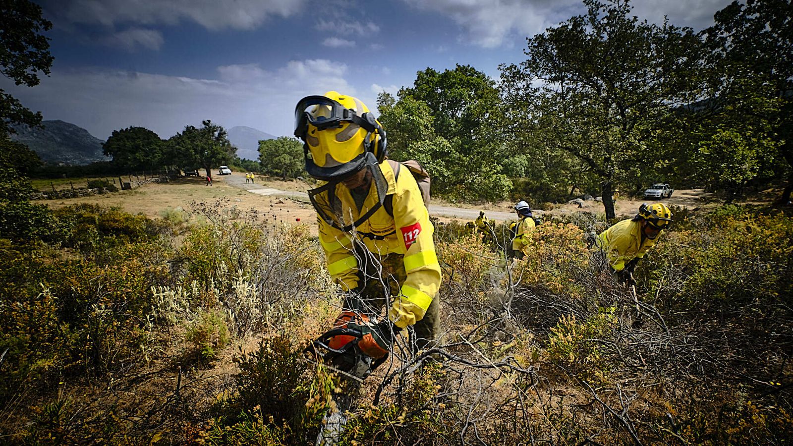 Simulacro de incendio del CEDEFO de Algodonales.