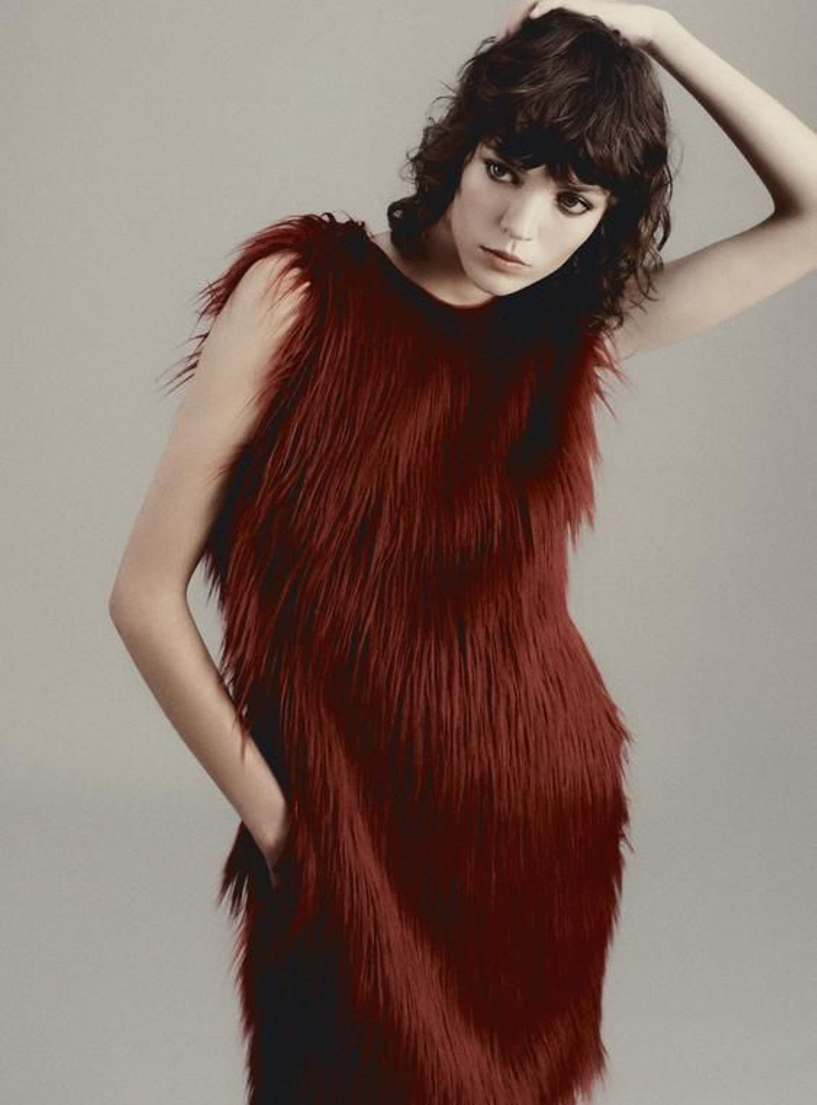 Vestido de pelo de Zara.