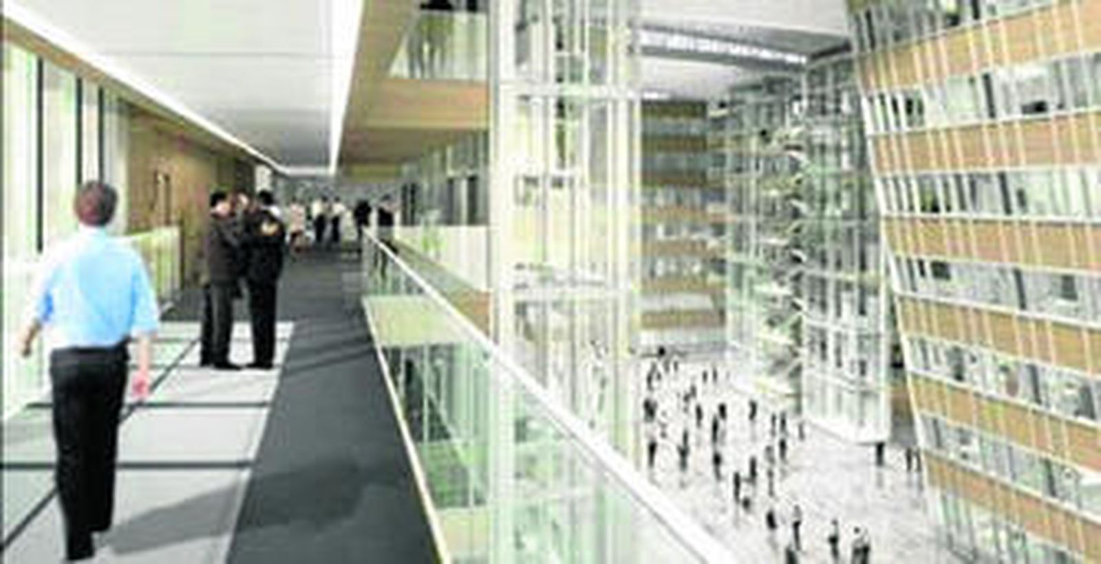 Recreación del interior del nuevo edificio de la OTAN, que será habilitado por la empresa andaluza Chavsa.