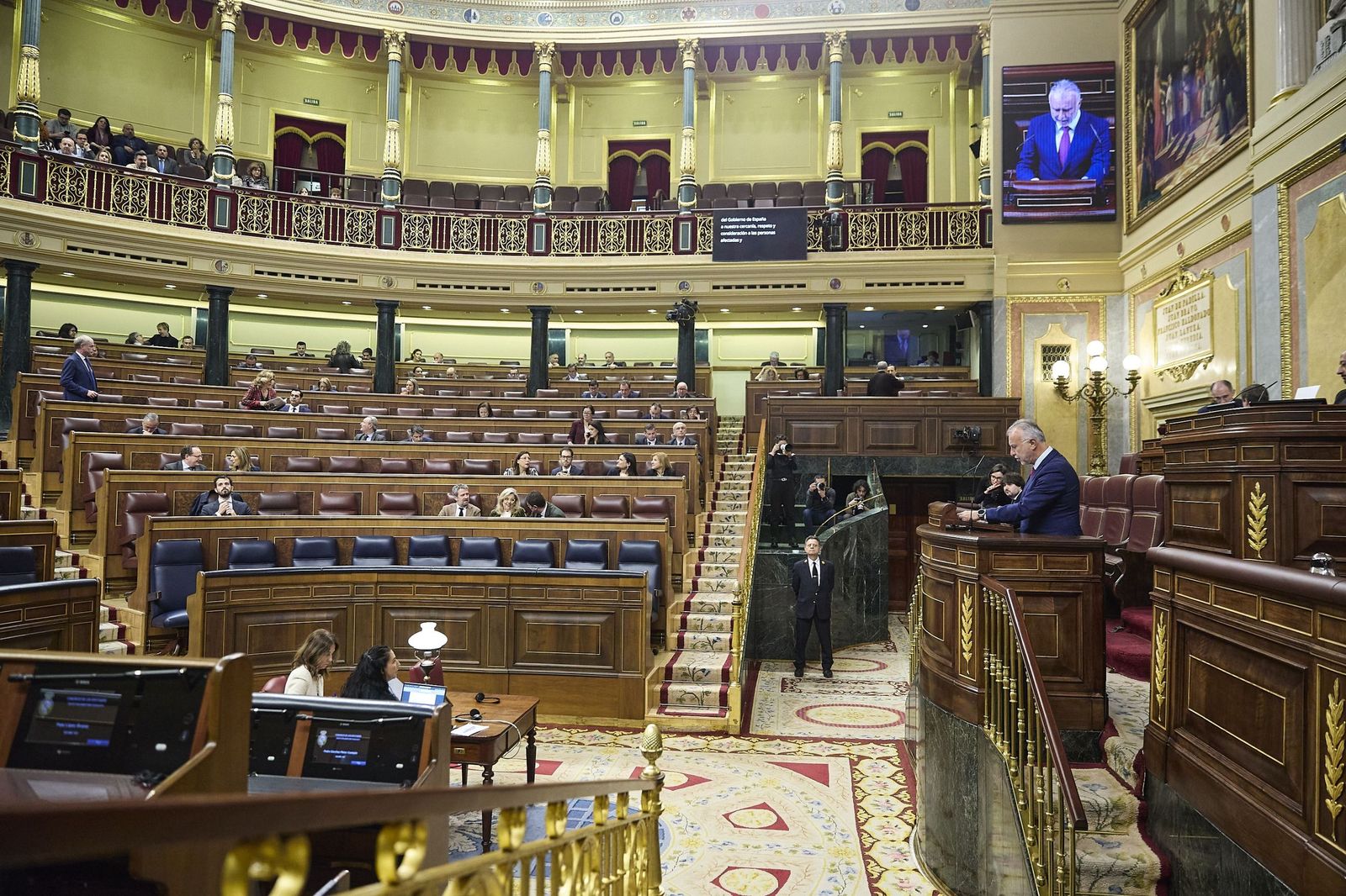 Un momento de la intervención del ministro de Política Territorial, Ángel Víctor Torres.