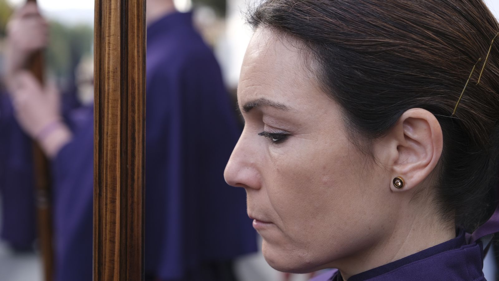 La procesión del Encuentro por las calles de Almería, en imágenes