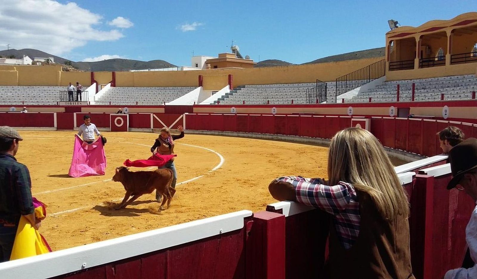 Becerrada en el coso taurino de Berja