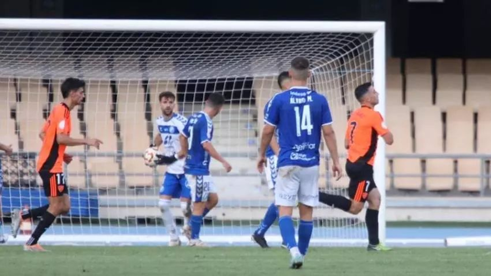 Hugo Díaz, tras marcar el 0 - 1.