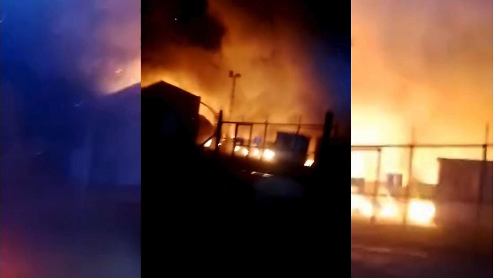 Incendio en una fábrica de cartuchos en Alosno