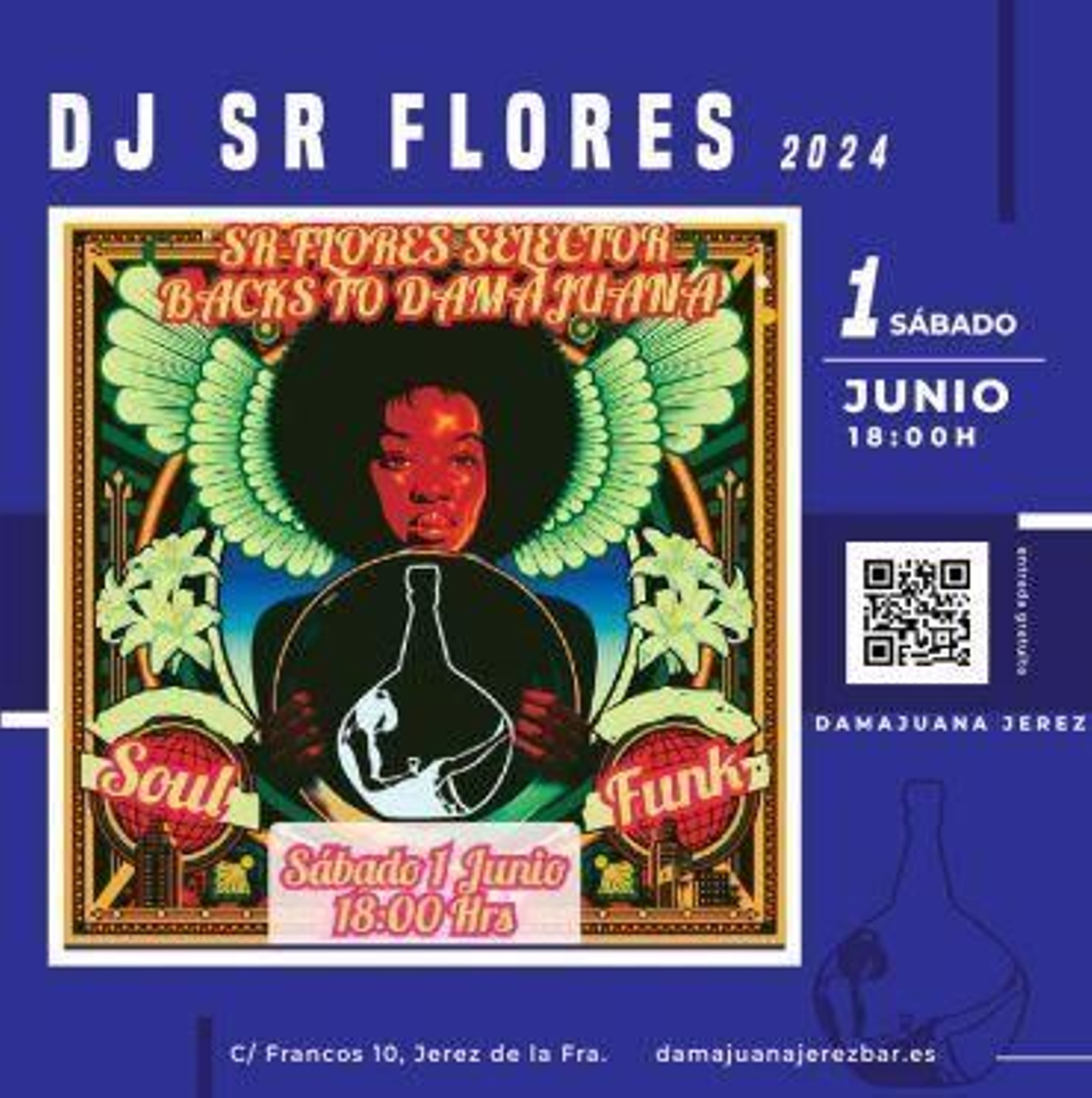 Pinchada del DJ Sr Flores en Damajuana