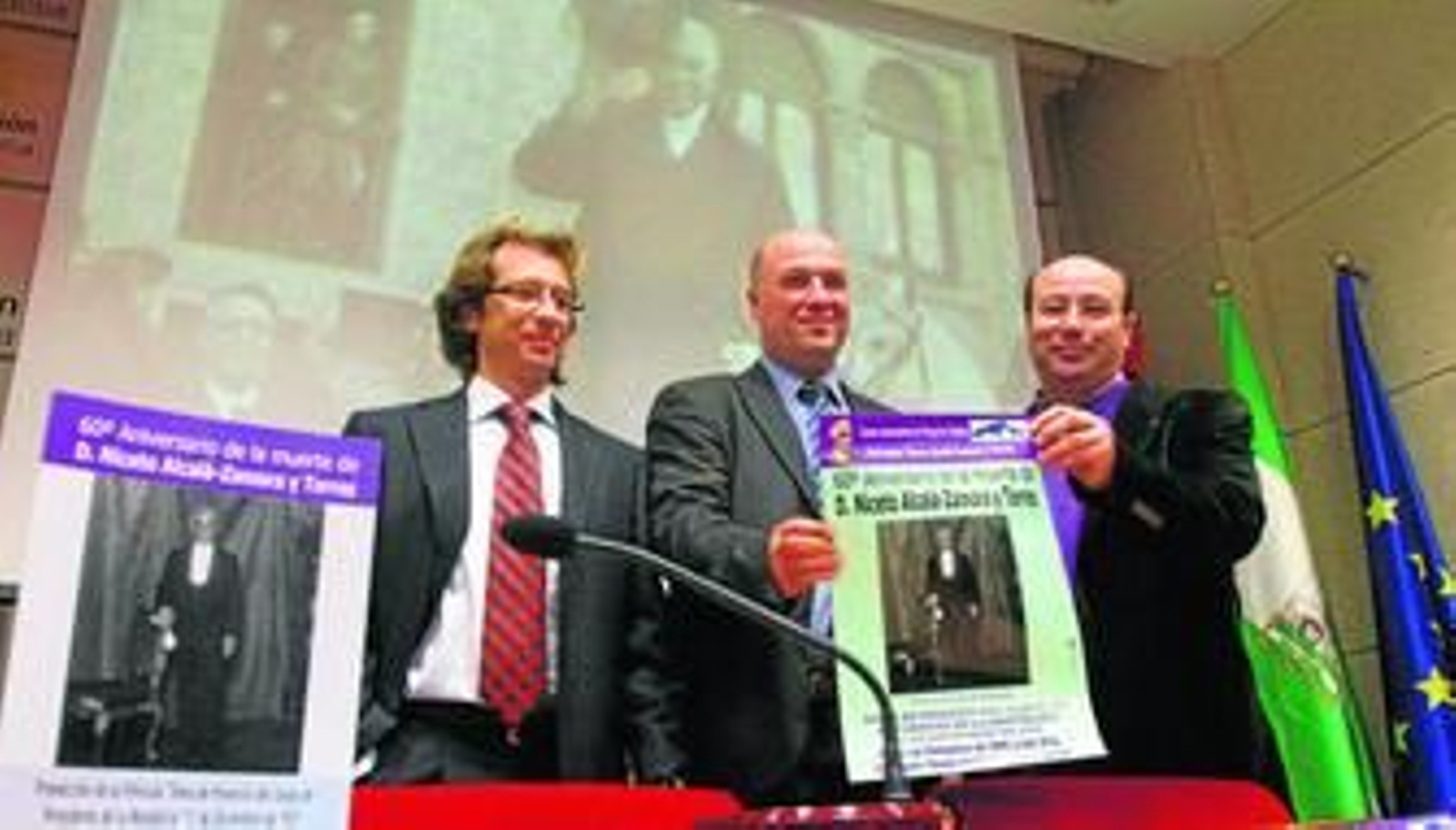 Adolfo Ibarra, Antonio Ruiz y Francisco Durán, ayer, en la Diputación.