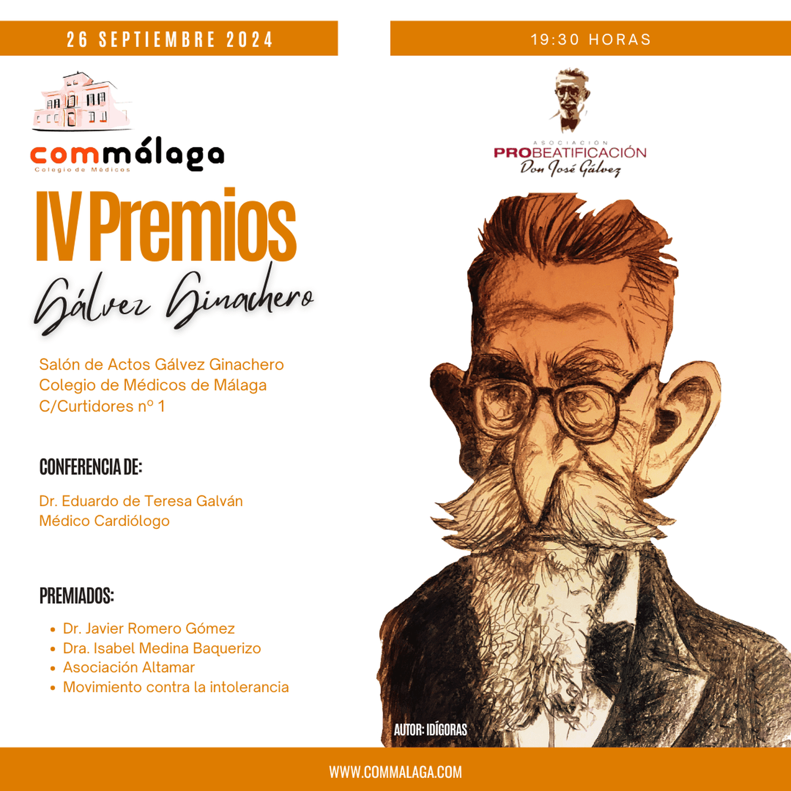 Cartel que anuncia la gala de premios