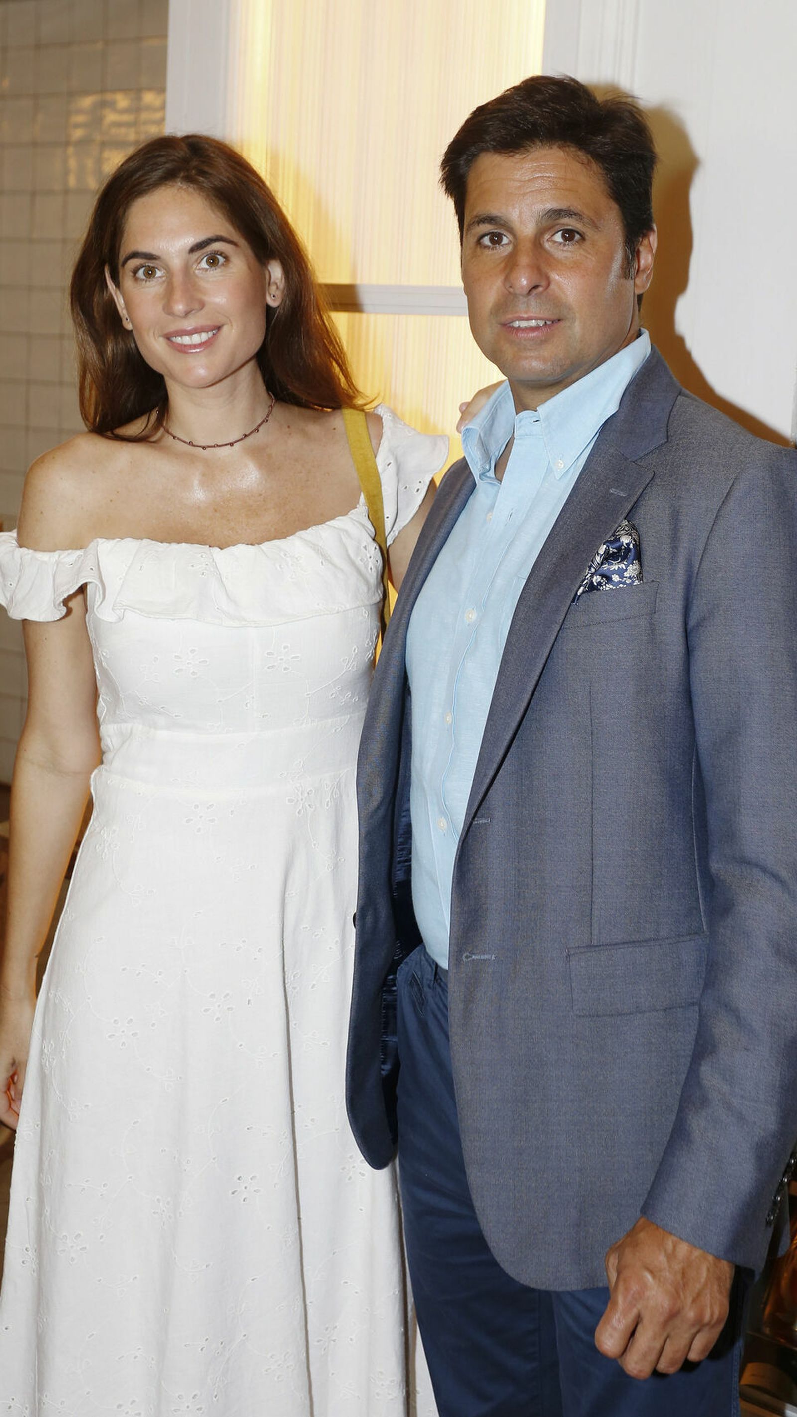 Lourdes y Fran, en la presentación de la nueva cecina de la empresa de él.