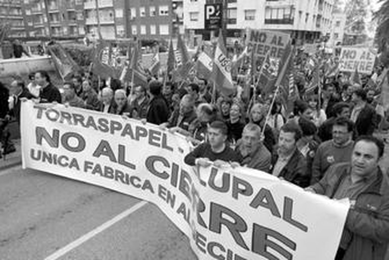 Imagen de archivo de una manifestación de Torraspapel.