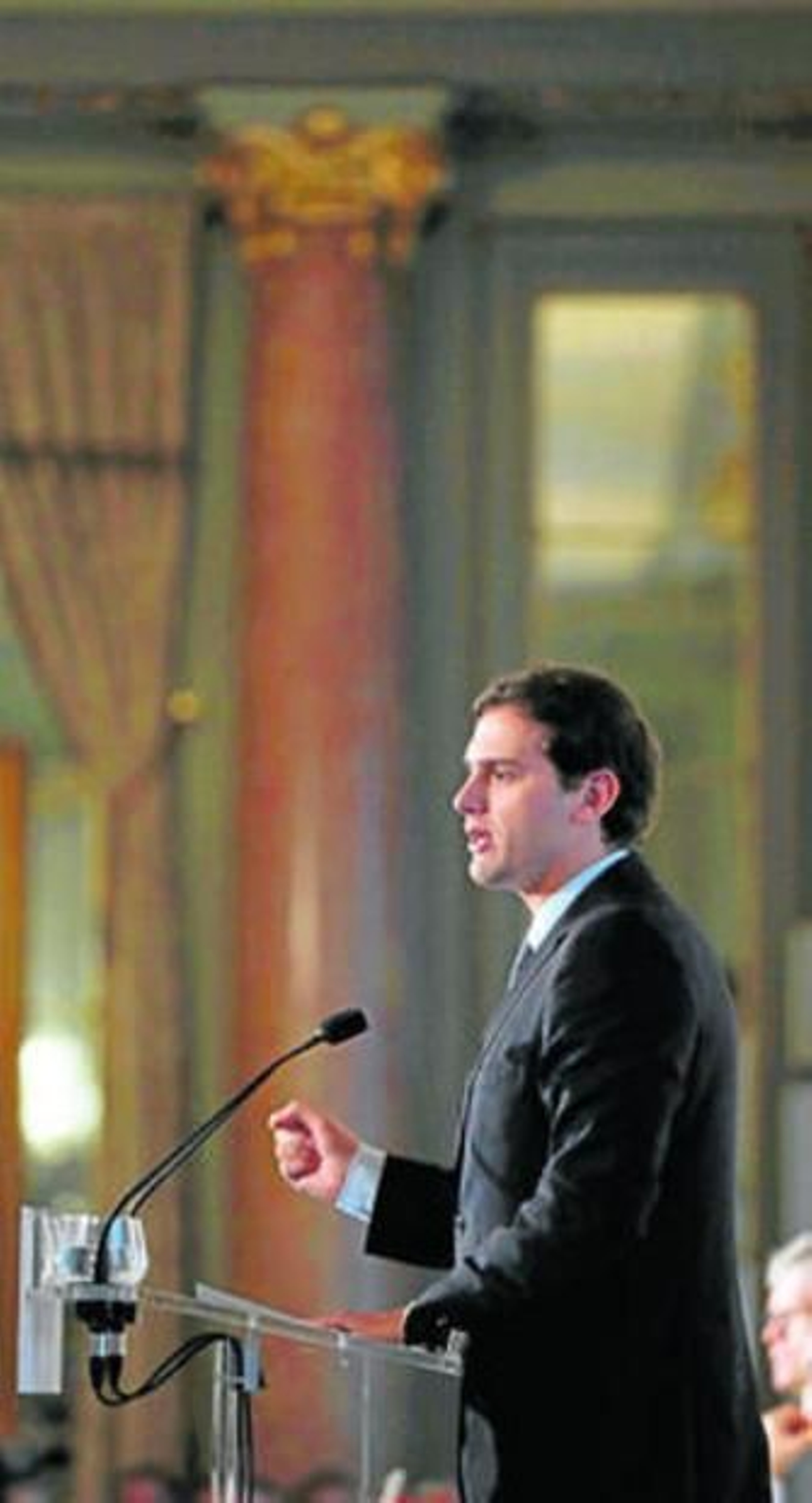 El candidato de Ciudadanos, Albert Rivera, ayer en Barcelona.