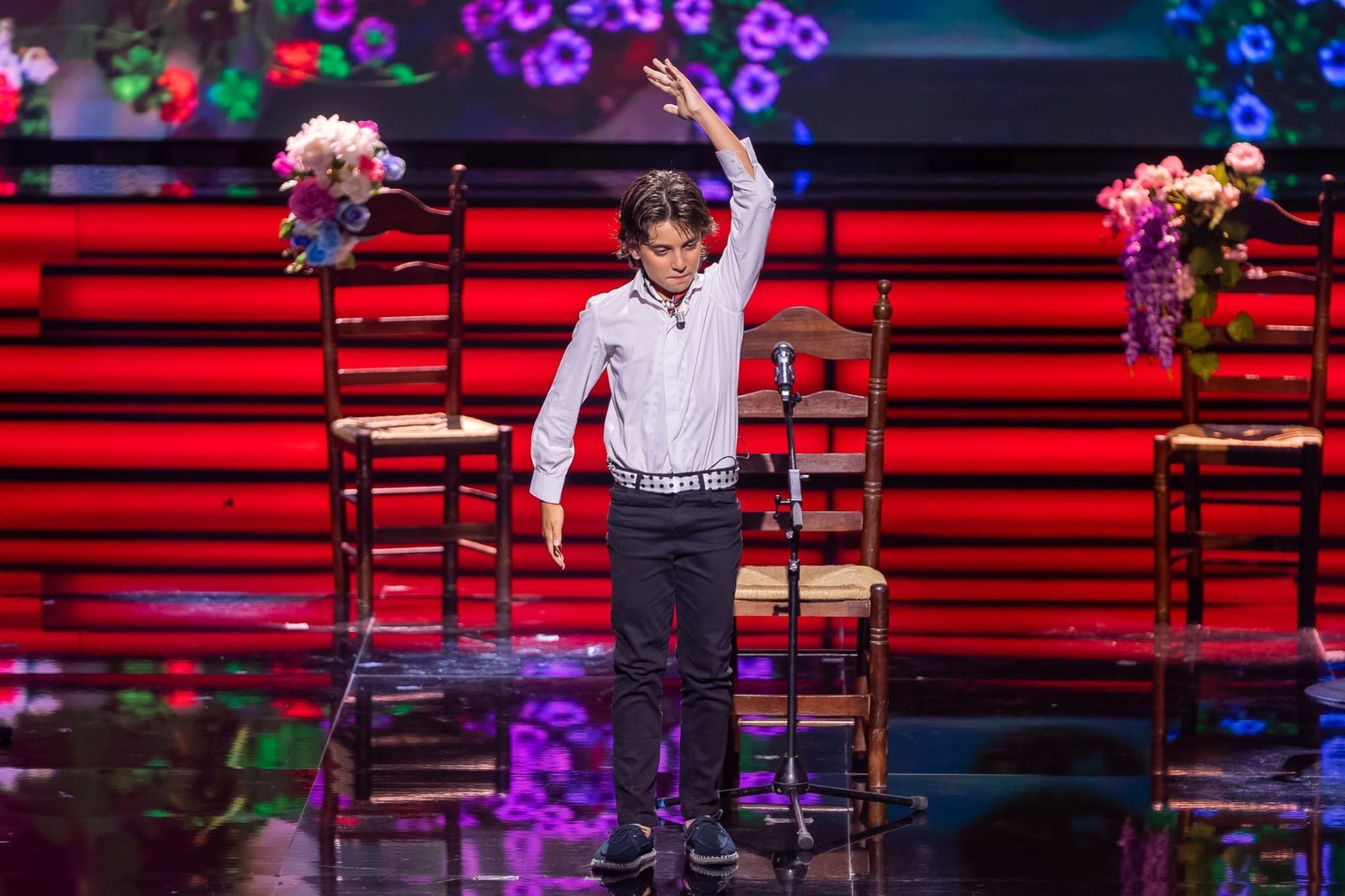 El pequeño Martín en una de sus actuaciones.