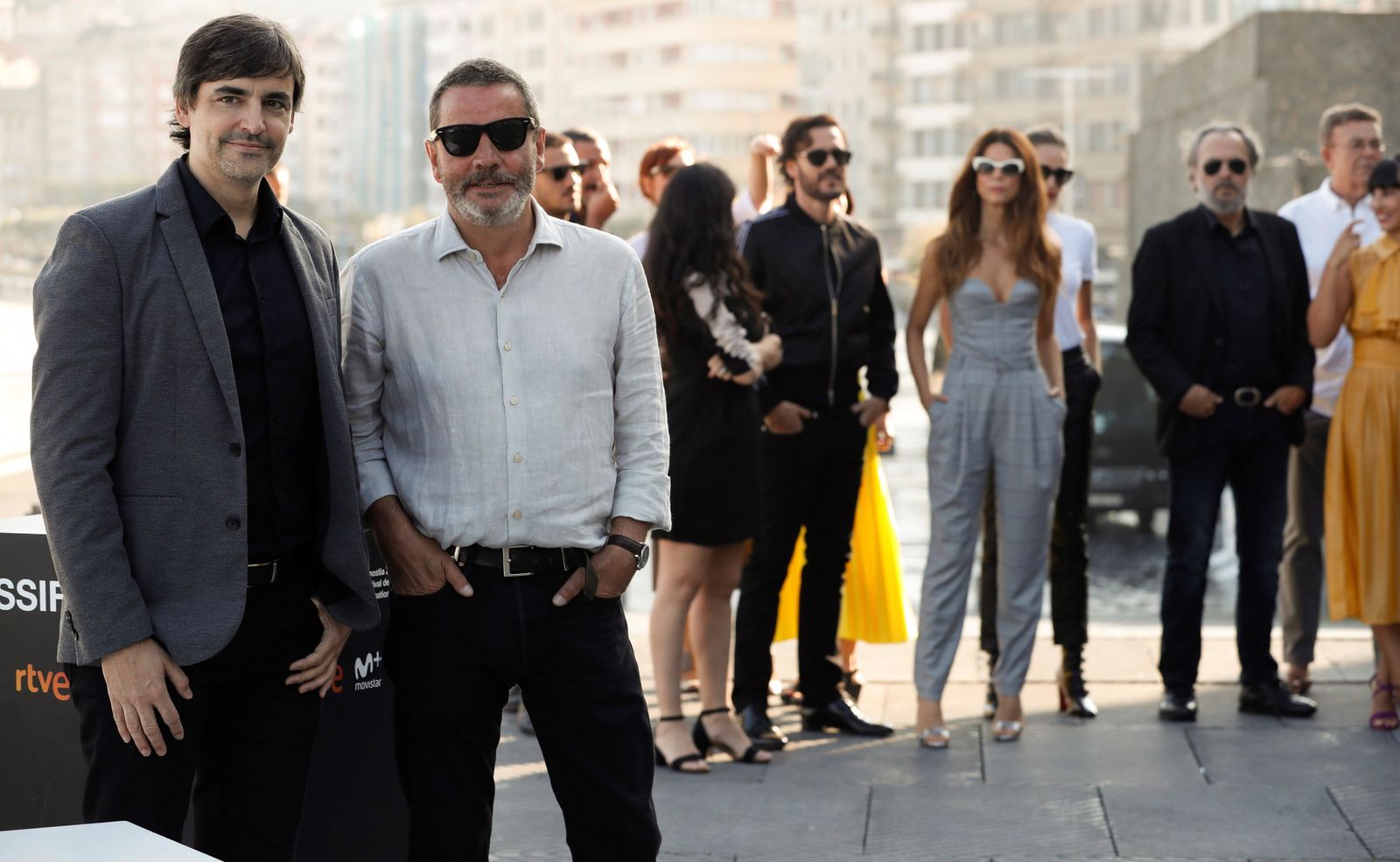 Enrique Urbizu y Jorge Dorado, ayer en la presentación de la serie.