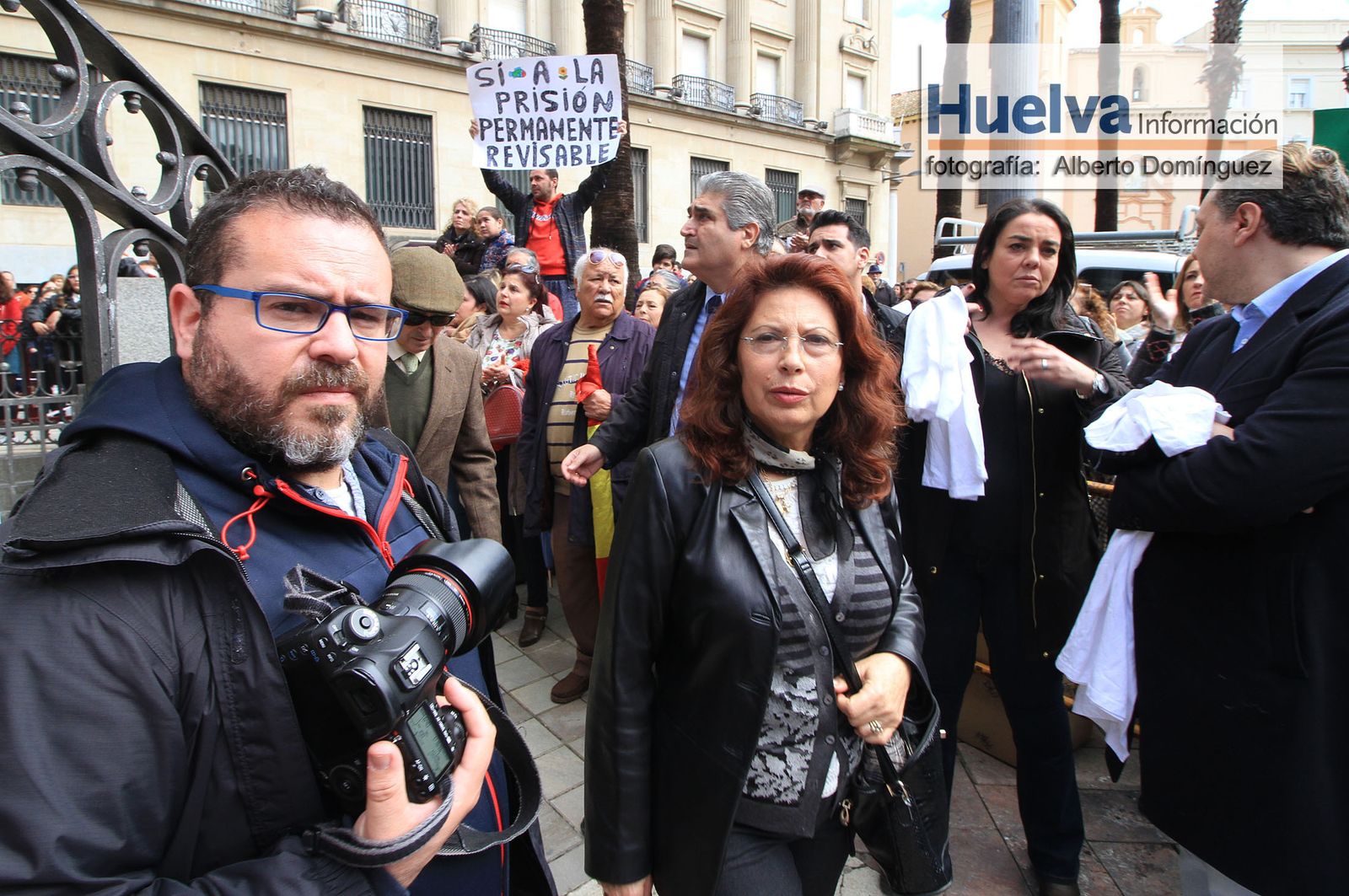 Imágenes de la manifestación contra la derogación de la prisión permanente revisable celebrada en Huelva