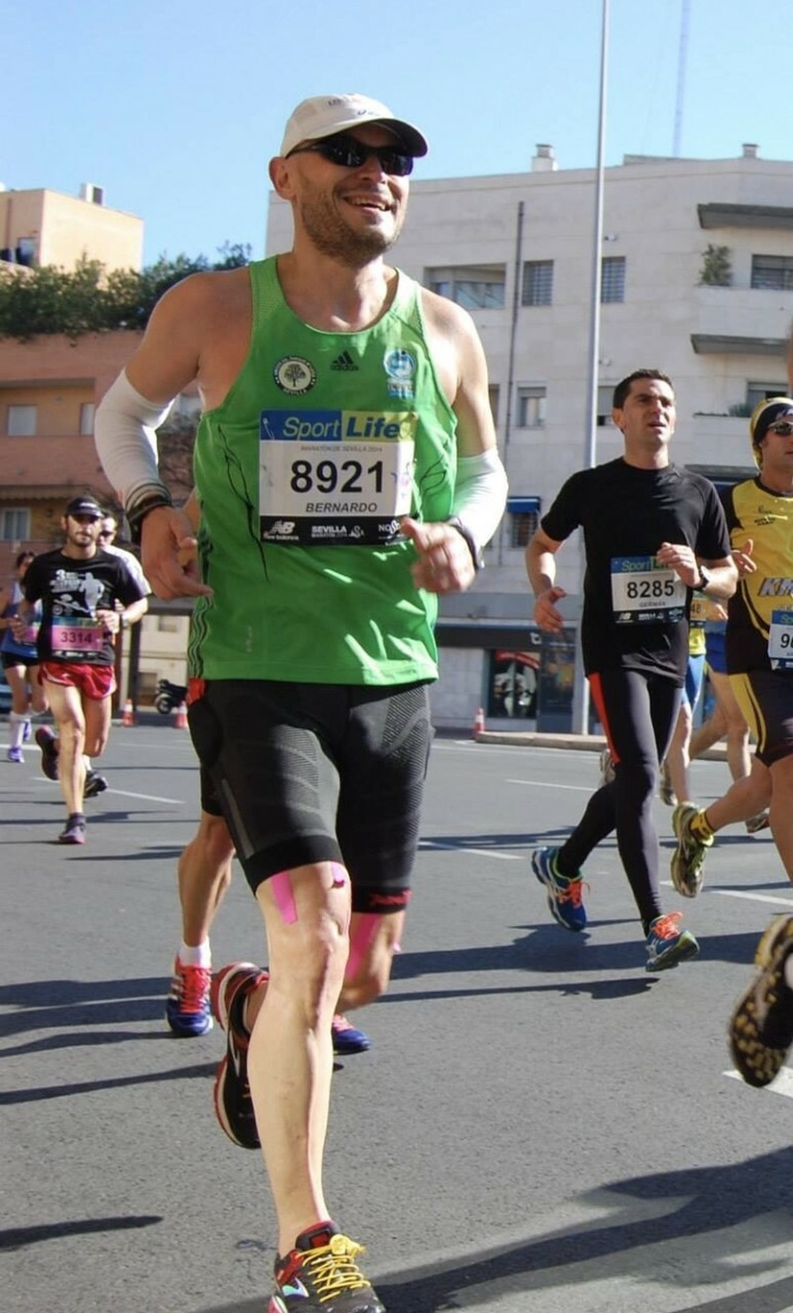 Bernardo Castro, durante una carrera en Sevilla.