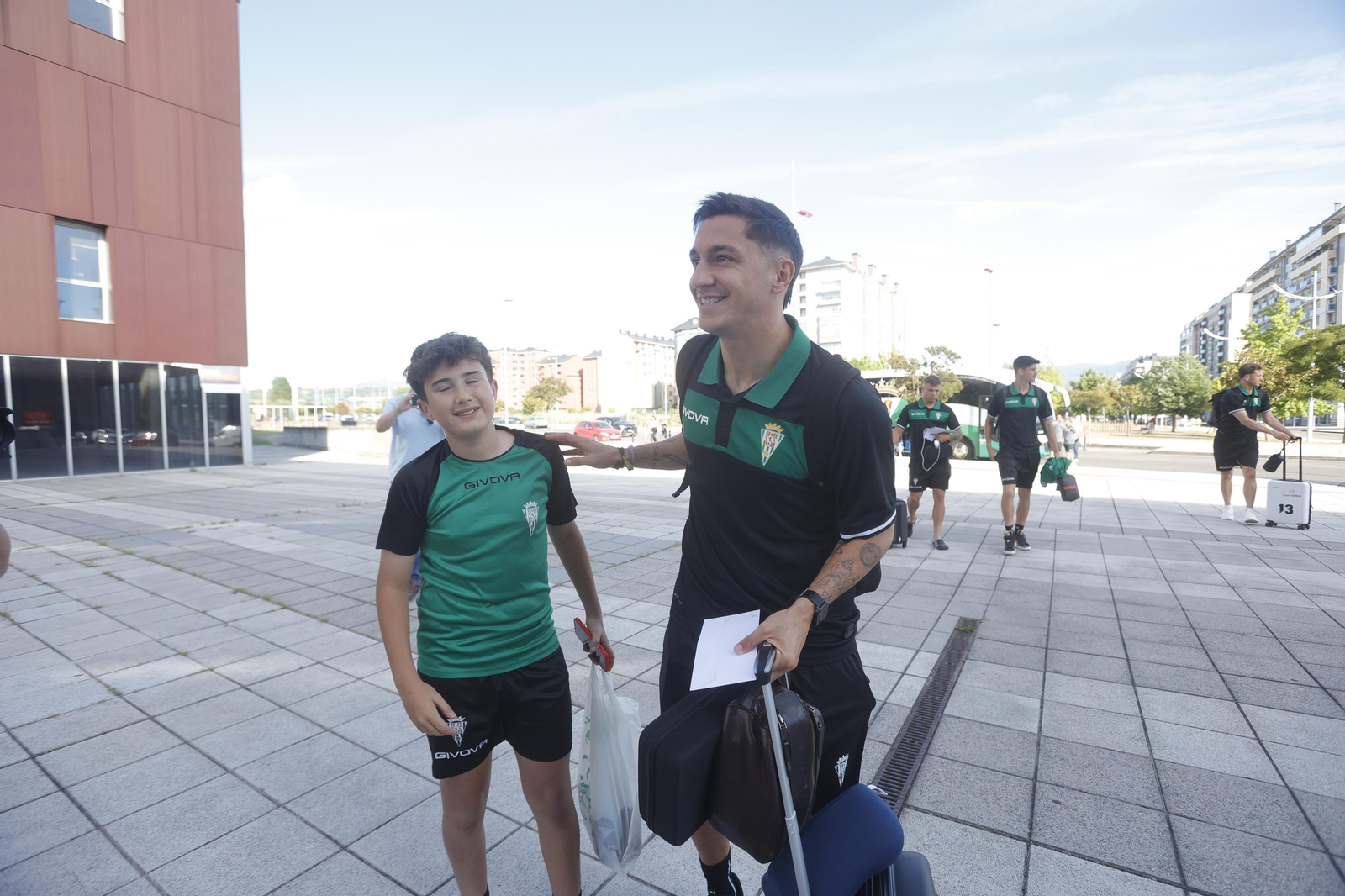 La llegada del Córdoba CF a Ponferrada, en imágenes