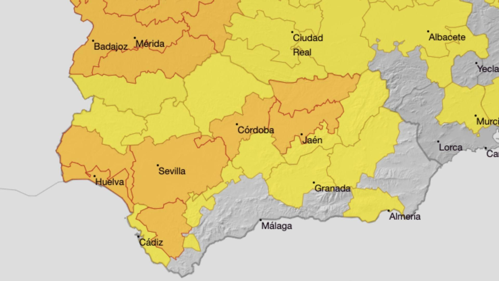 Avisos por calor en Andalucía durante este miércoles 13 de agosto