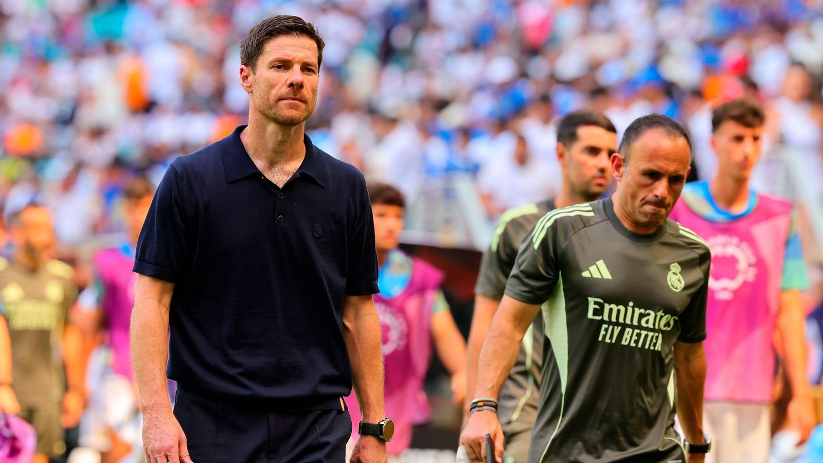 Xabi Alonso al final del encuentro del Mundial de Clubes en su debut con el Real Madrid Xabi Alonso al final del encuentro del Mundial de Clubes en su debut con el Real Madrid