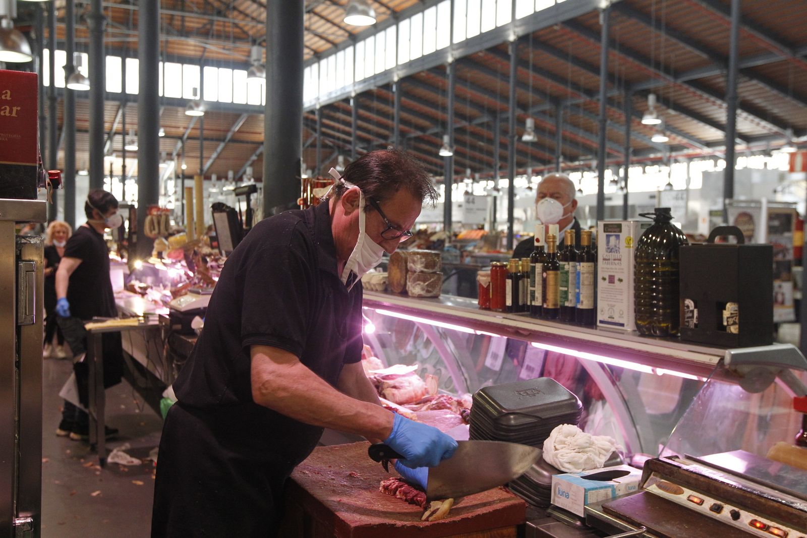 Fotogalería Mercado Central de Almería en época de coronavirus